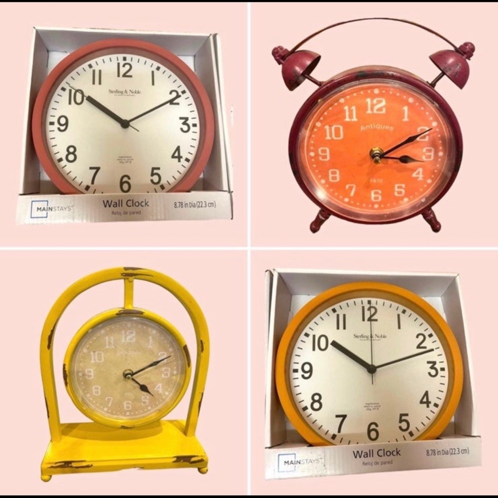 Home Decor Wall Clock Lot of 4